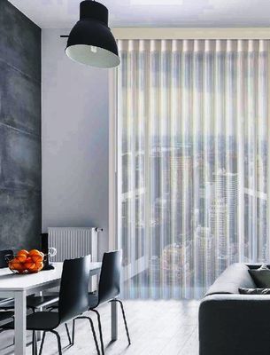 Weiches Garn-Traumvorhang-Fenster-Vertikaljalousie-Normallack-halb blinder Vorhang