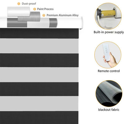 Intelligente elektrische wasserdichte schwarze Zebra Vorhang für Büro-Badprojekt